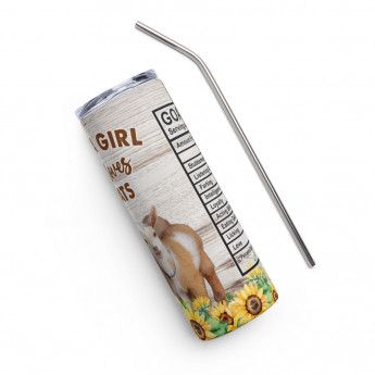 Just a Girl Who Loves Goats Stainless steel tumbler